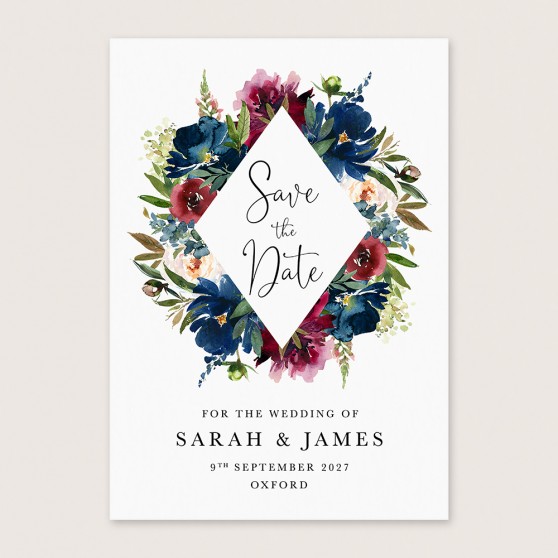 'Blue and Red Velvet' Save the Date