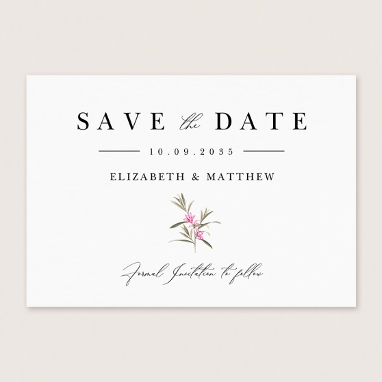 'Pink Botanical PB11' Save the Date