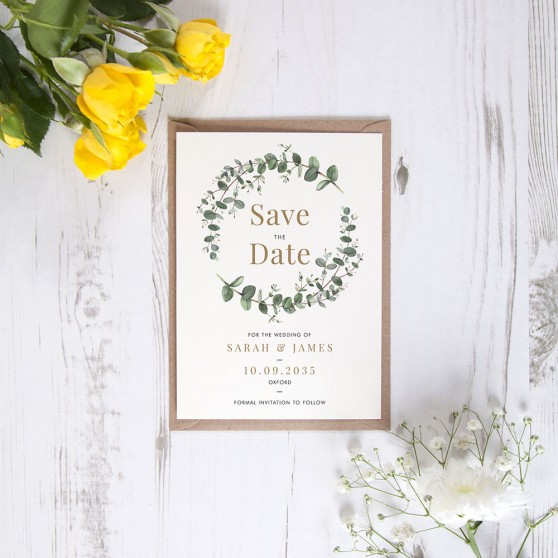 'Campagna Eucalyptus CP01' Save the Date Sample