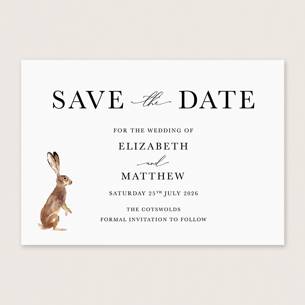 'Christmas Hare' Save the Date