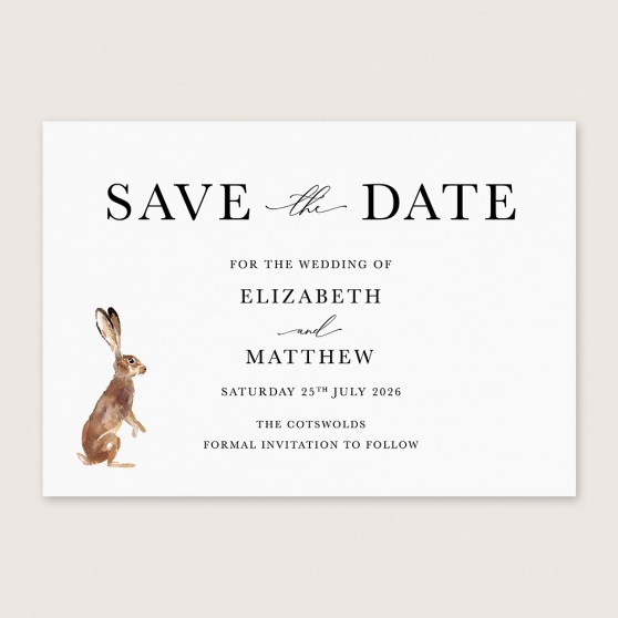 'Christmas Hare' Save the Date