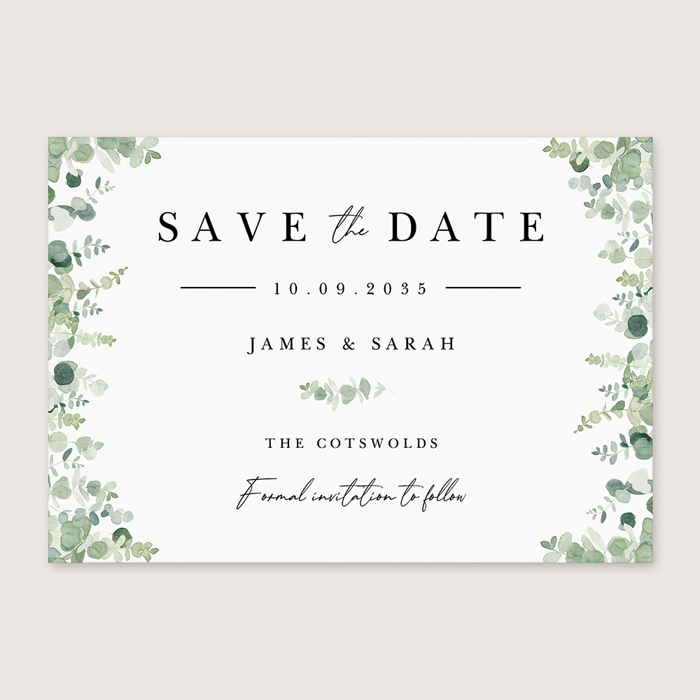'Classic Eucalyptus CE10' Save the Date