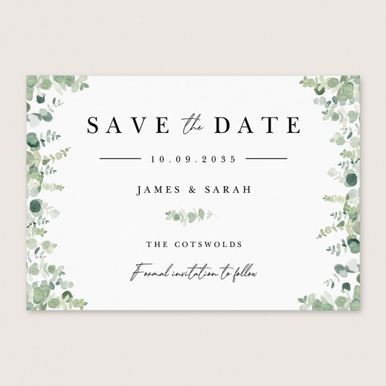 'Classic Eucalyptus CE10' Save the Date