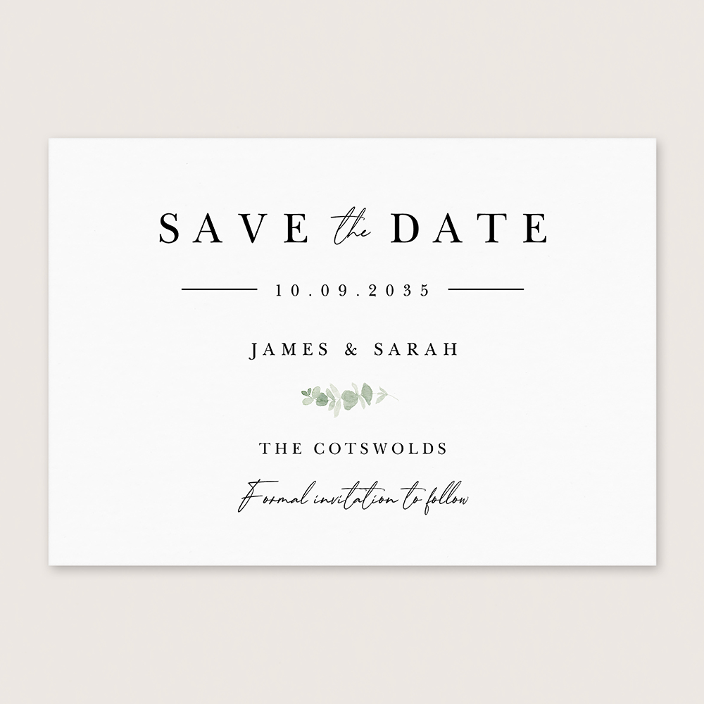 'Classic Eucalyptus CE11' Save the Date