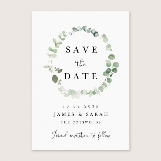 'Classic Eucalyptus CE15' Save the Date