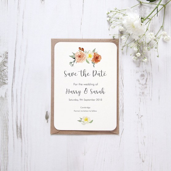 'Dahlia Rose' Save the Date Sample