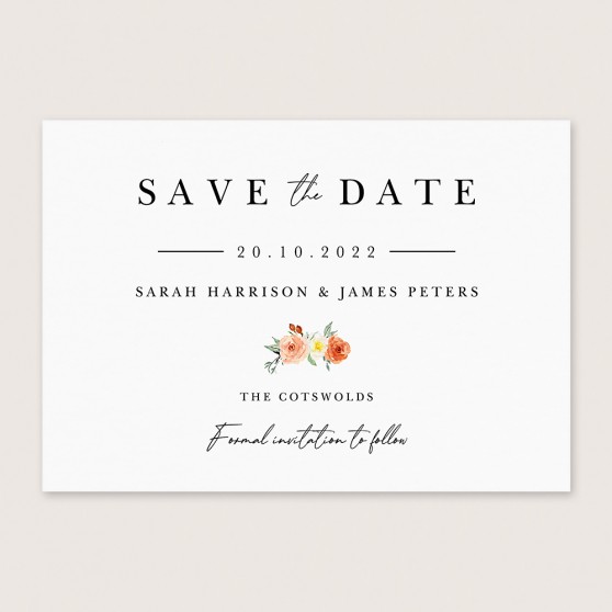 'Classic Dahlia Rose RD11' Save the Date