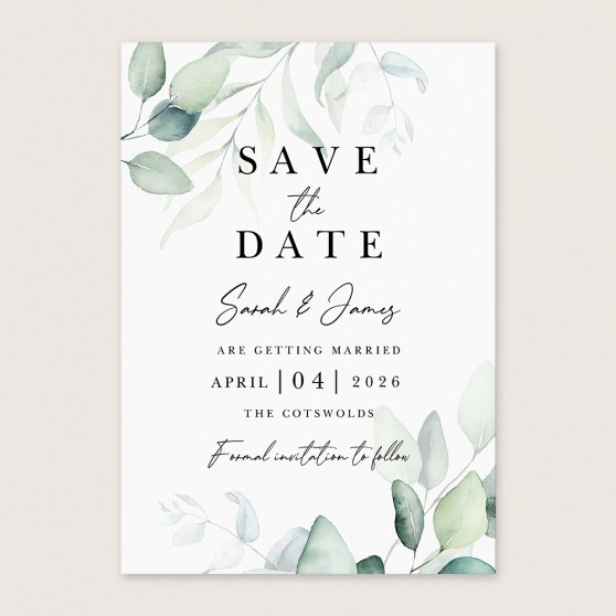 'Dreamy Eucalyptus DE10' Save the Date