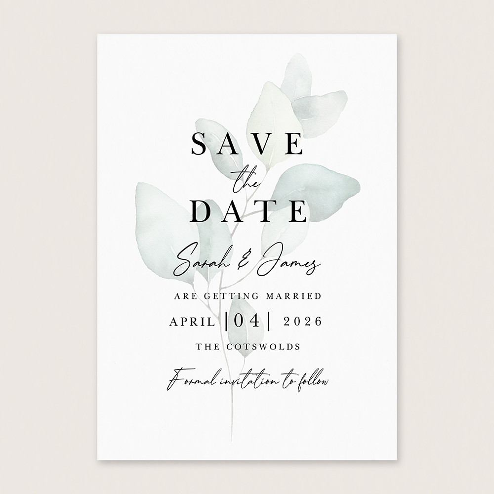 'Dreamy Eucalyptus DE11' Save the Date