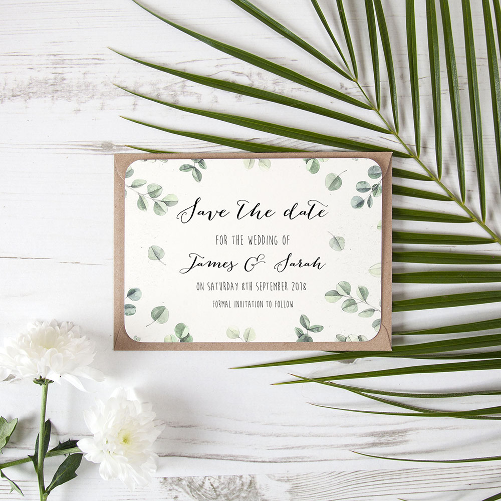'Eucalyptus' Save the Date Sample