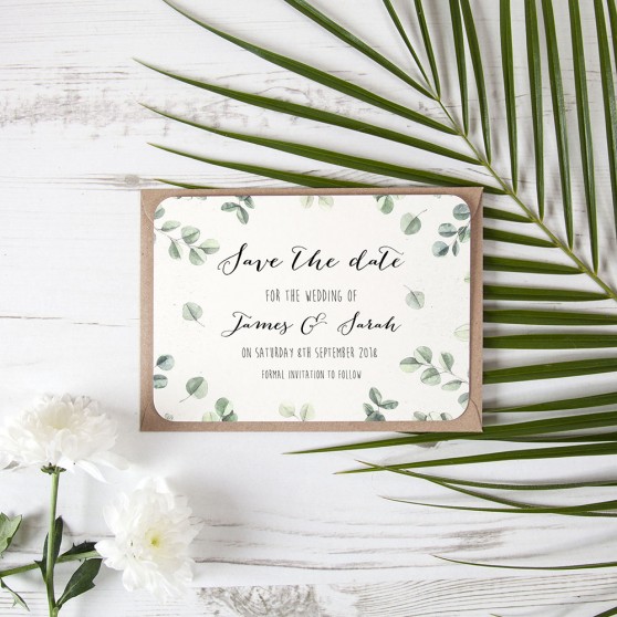 'Eucalyptus' Save the Date Sample