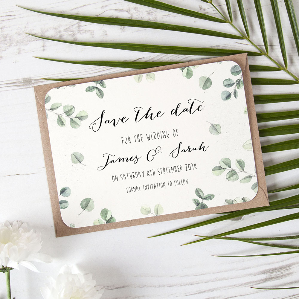 'Eucalyptus' Save the Date Sample