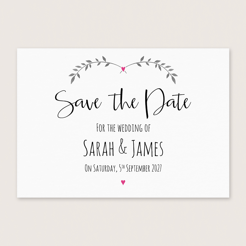 'Fuchsia Ivy Design' Save the Date