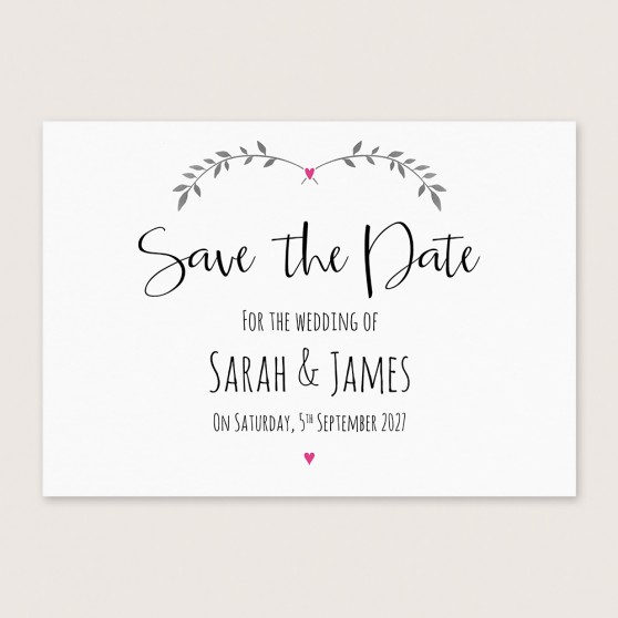 'Fuchsia Ivy Design' Save the Date