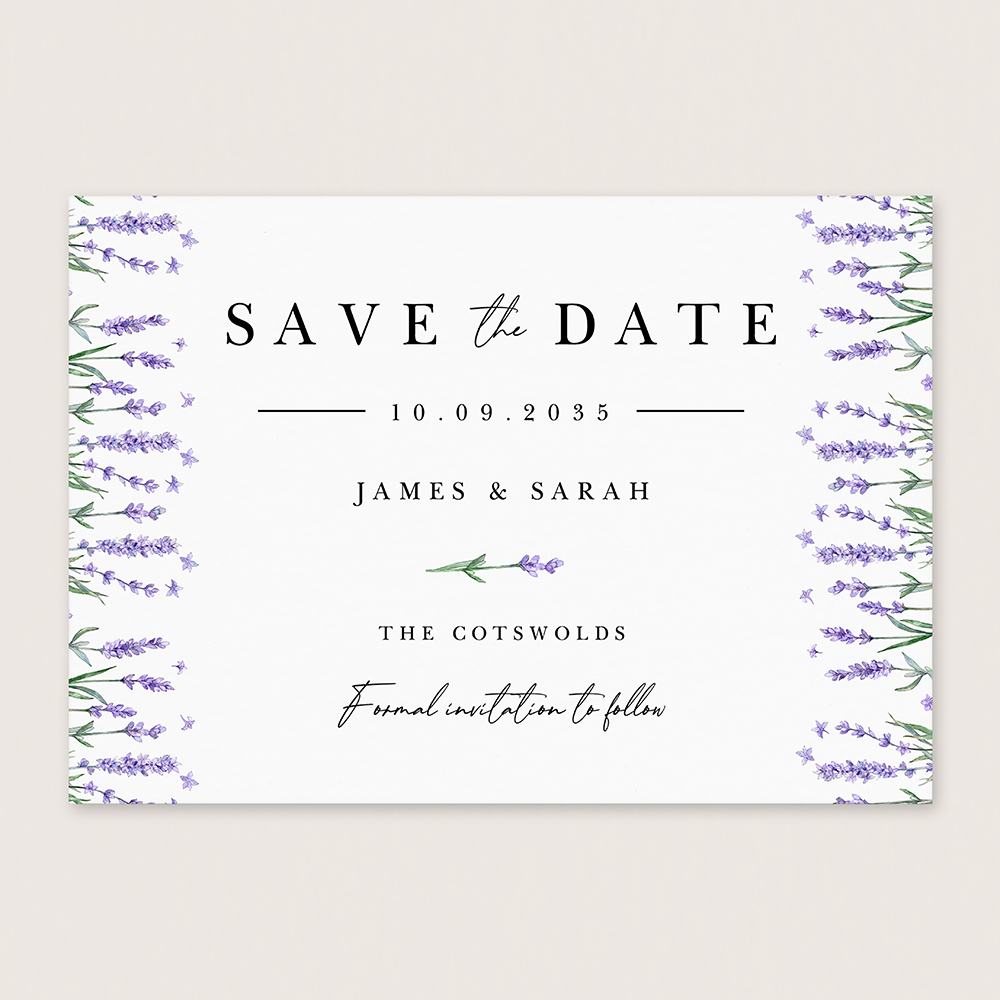 'Lavender L10' Save the Date