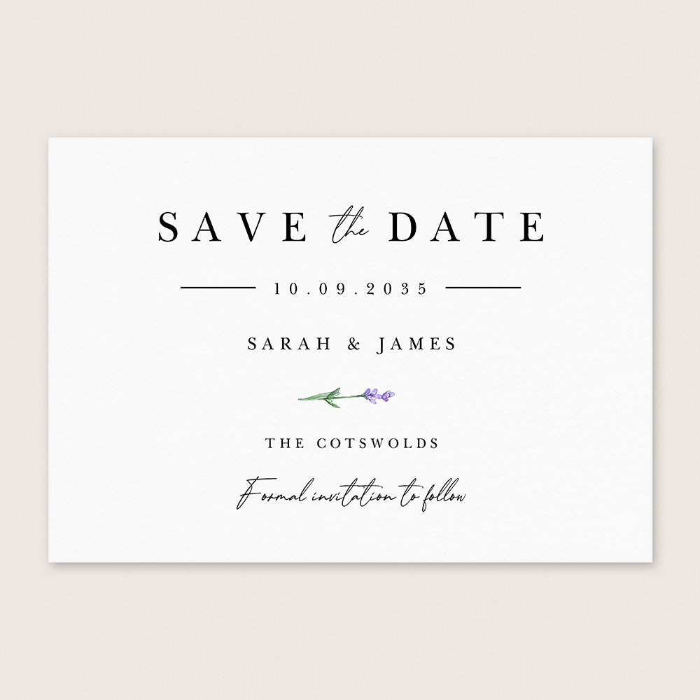 'Lavender L11' Save the Date