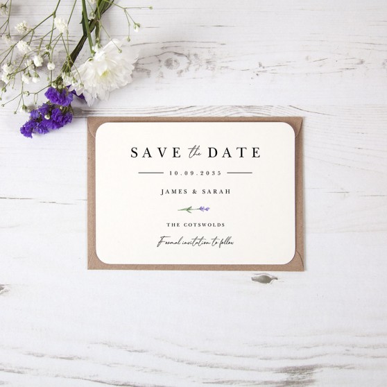 'Lavender L11' Save the Date Sample