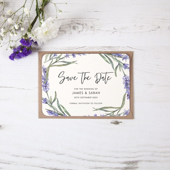 'Lavender L13' Save the Date Sample