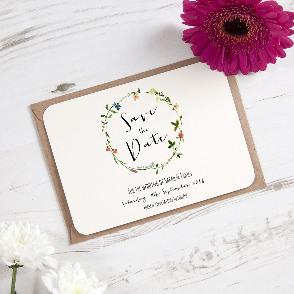 'Meadow Floral' Save the Date