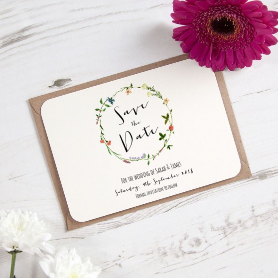'Meadow Floral' Save the Date Sample