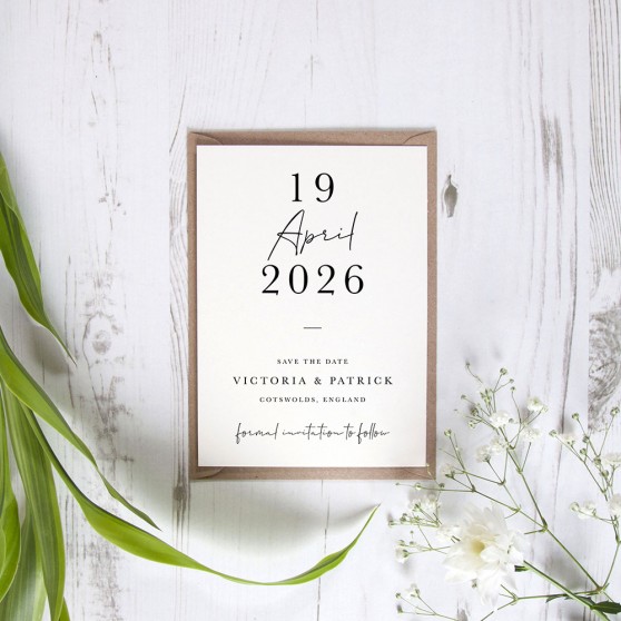 'Modern Minimalist MM01' Save the Date