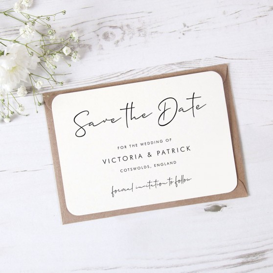 'Modern Minimalist MM02' Save the Date Sample