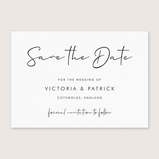 'Modern Minimalist MM02' Save the Date Sample