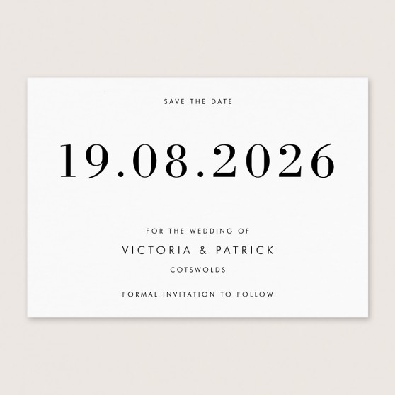 'Modern Minimalist MM03' Save the Date Sample