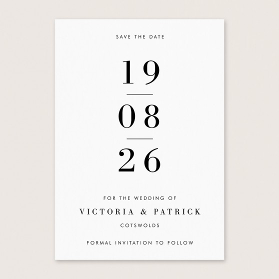 'Modern Minimalist MM04' Save the Date Sample