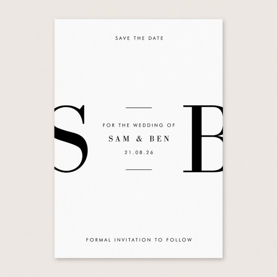 'Modern Minimalist MM05' Save the Date Sample