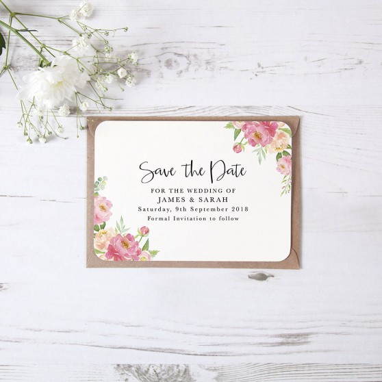 'Peony' Save the Date Sample