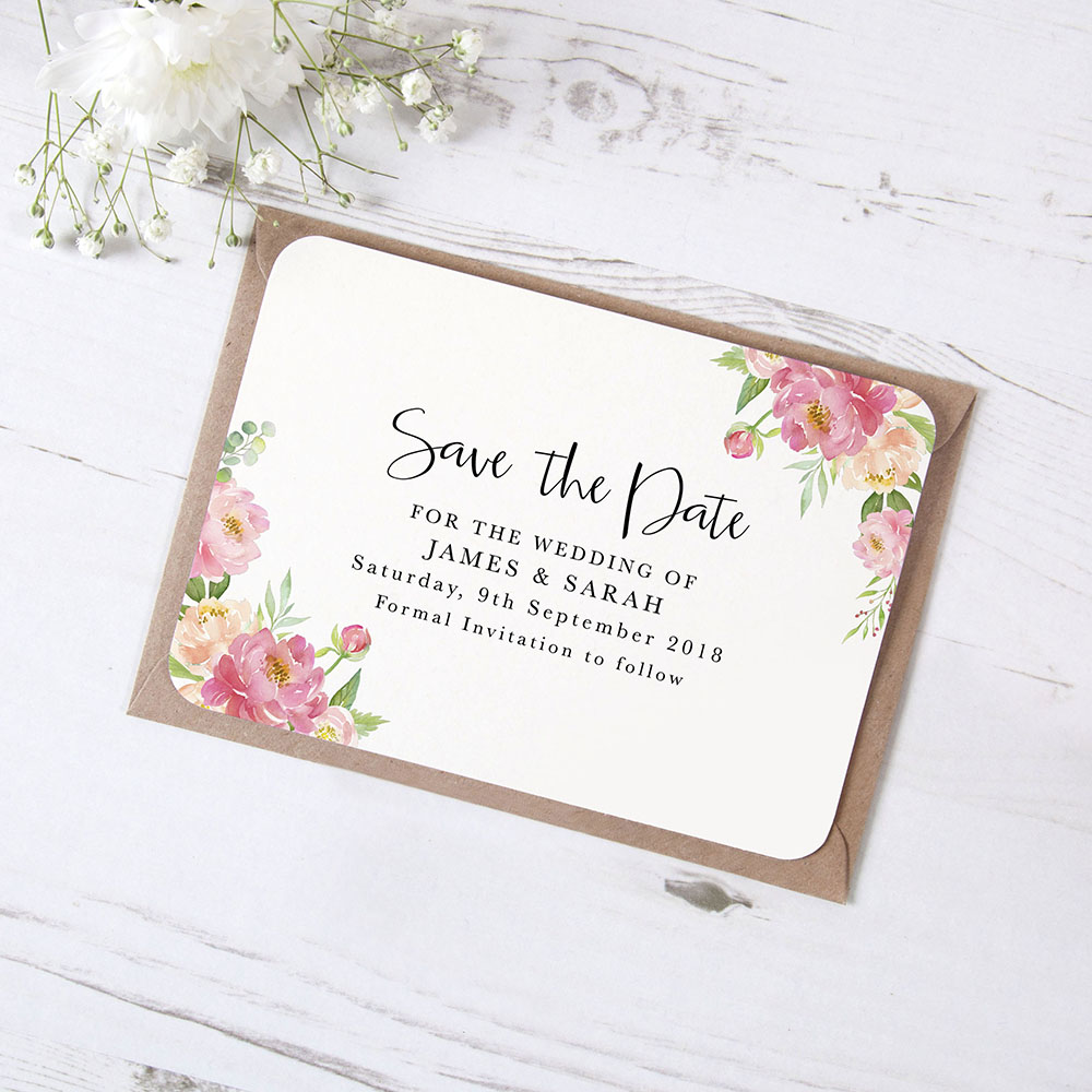 'Peony' Save the Date