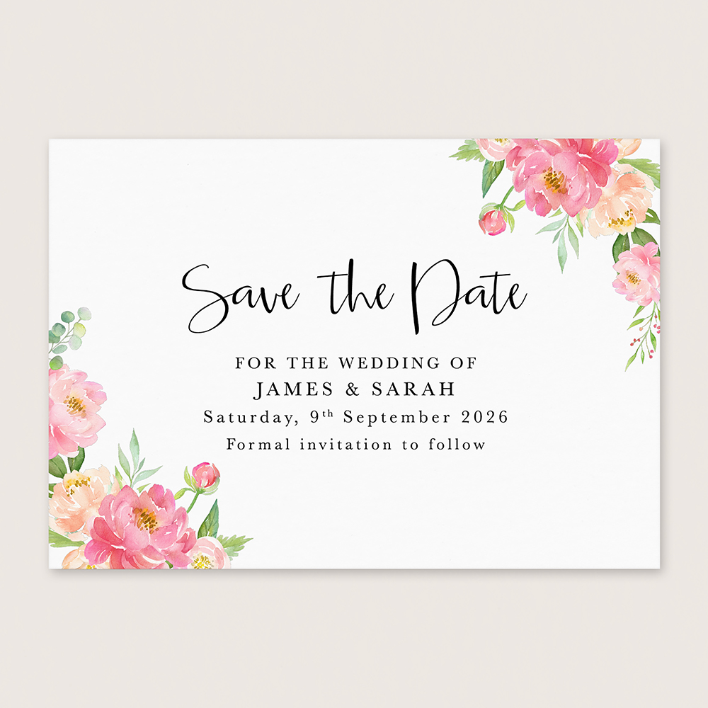 'Peony' Save the Date