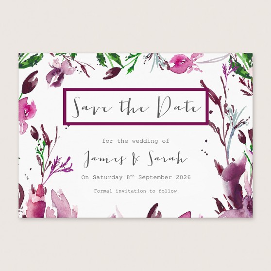 'Pink Iris' Save the Date