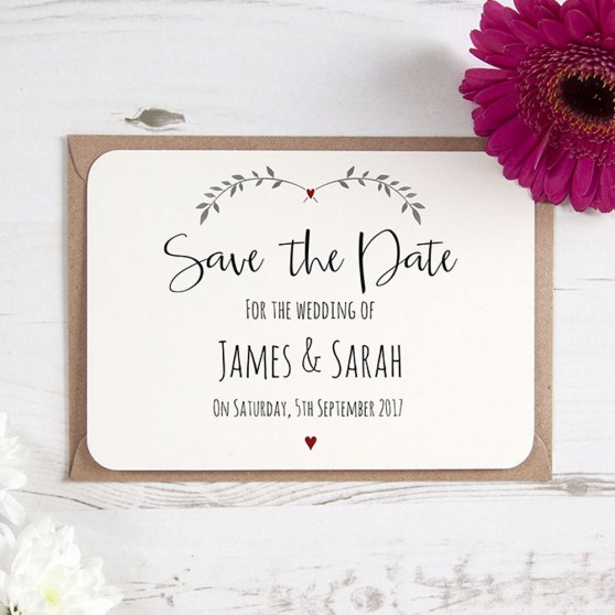 'Red Ivy Design' Save the Date Sample
