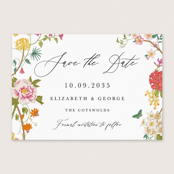 'Vintage Blooms VB10' Save the Date
