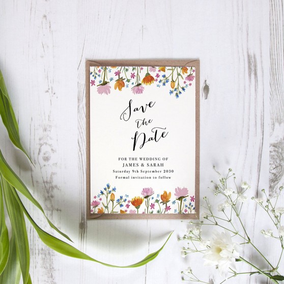 'Wild Floral' Save the Date Sample