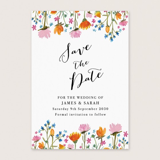 'Wild Floral' Save the Date