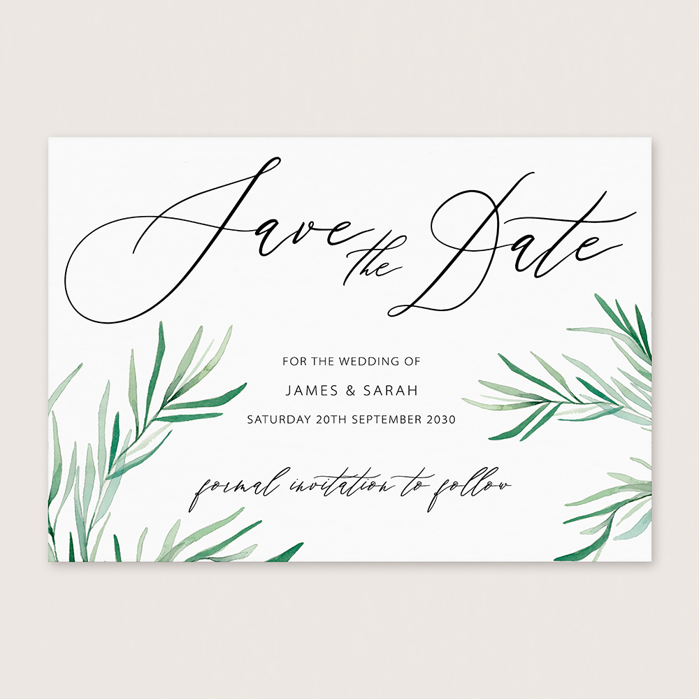'Willow Eucalyptus' Save the Date