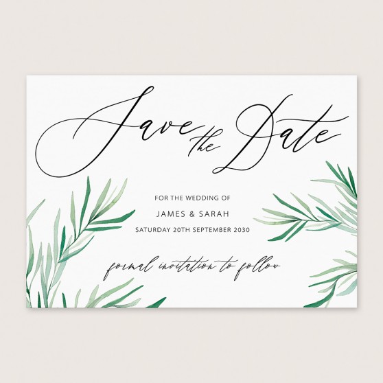 'Willow Eucalyptus' Save the Date
