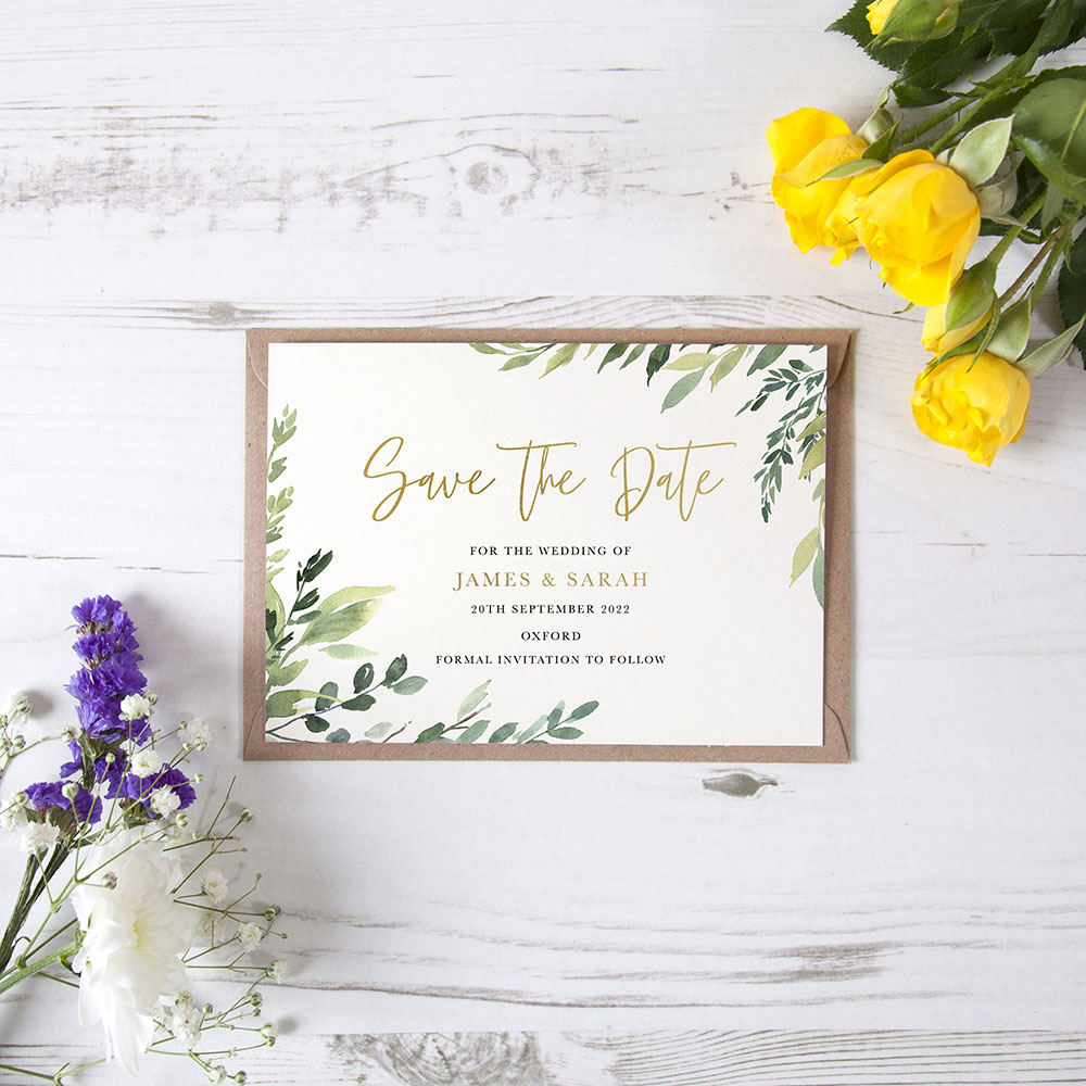 'Back to Nature' Foil Save the Date