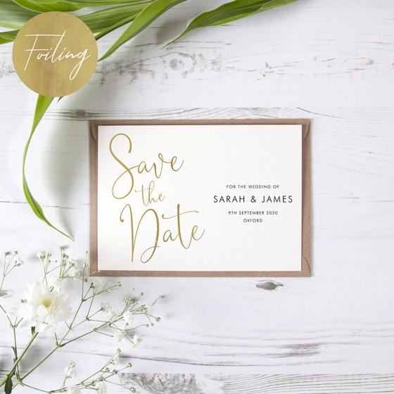 Foil Save the Date Samples