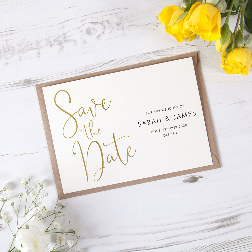 'Charles Landscape' Foil Save the Date Sample