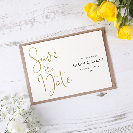 'Charles Landscape' Foil Save the Date Sample