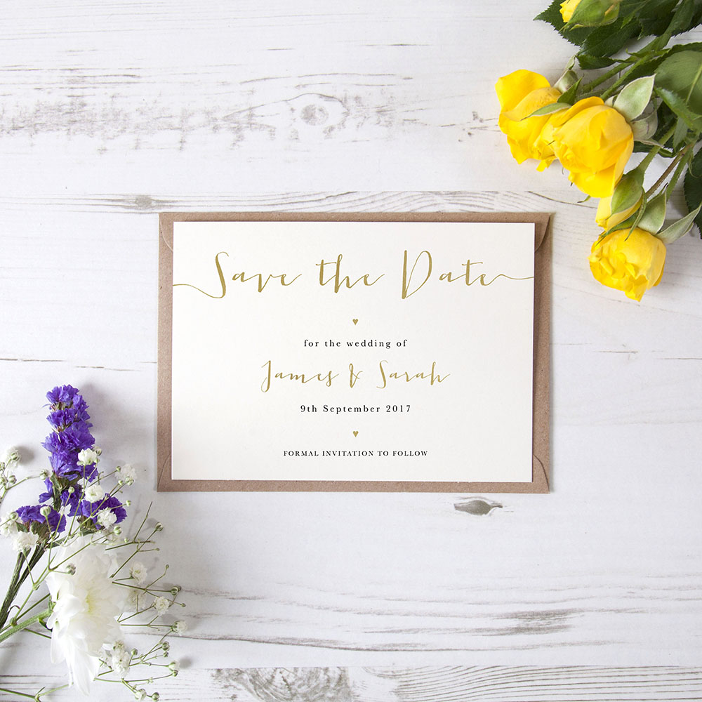 'Sienna' Foil Save the Date