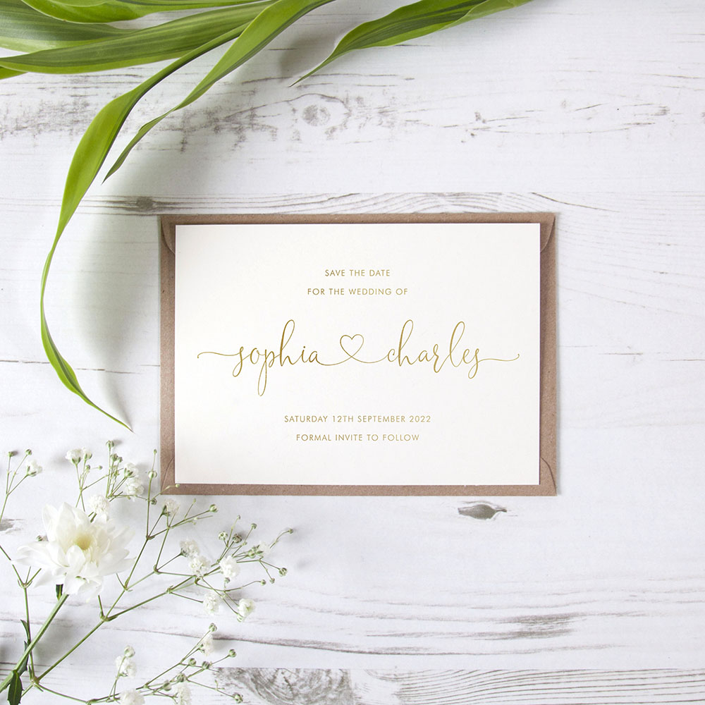 'Edward' Foil Save the Date Sample