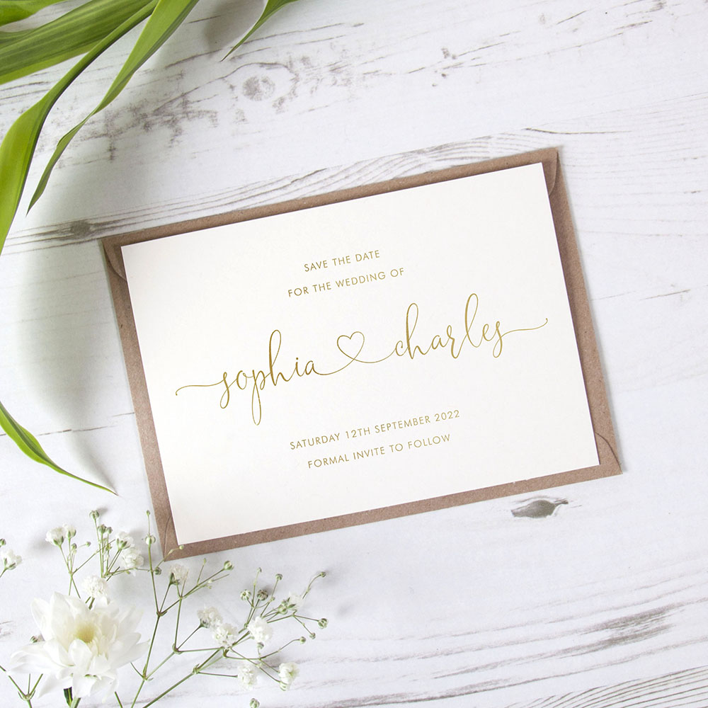 'Edward' Foil Save the Date Sample