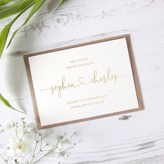 'Edward' Foil Save the Date Sample