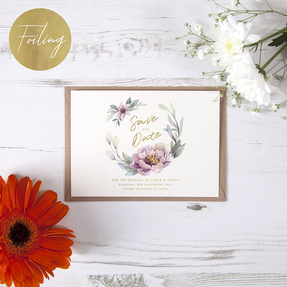 'Henrietta Dawn' Foil Save the Date