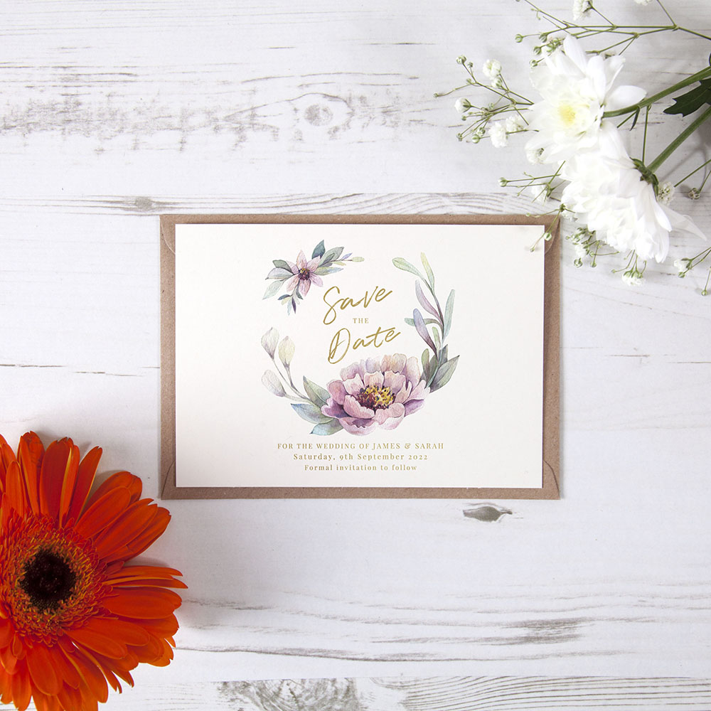 'Henrietta Dawn' Foil Save the Date